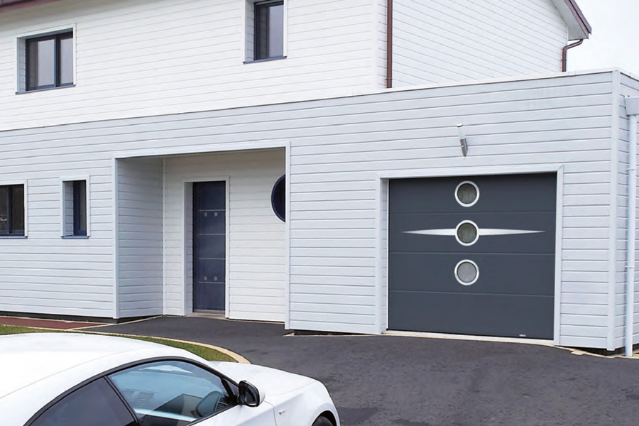 Porte de garage sectionnelle aluminium